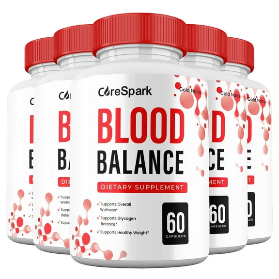 Core Spark Blood Capsules Supplement, CoreSpark Glycogen Pills Maximum Strength All Natural, 30 Day Supply per Bottle (5 Pack)