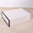 thumbnail image 6 of Clear Foldable Thickened Plastic Shoe Storage Box Stackable Case Shoes Organizer Black, 6 of 8
