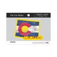 thumbnail image 2 of Die Cut Sticker Colorado State Flag, Rustic Painting, Contour Vinyl Sticker 3 to 6 inches, (Waterproof Decal for Cars, Water Bottles, Laptops, Coolers), Large, 2 of 5