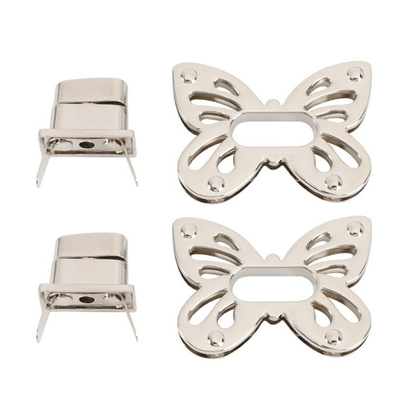 Soimiss Clutch Bag Buckle Handbag Accessory Zinc Alloy Silver 2PCS