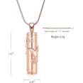 thumbnail image 2 of Hummingbird Urn Necklace for Women Keepsake Bird Pendant Cremation Ashes Necklace for Human Pets Cylinder Flower Urn Necklace for Ashes, 2 of 7