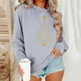 thumbnail image 2 of Christmas Sweatshirt for Womens Fashion Crewneck Shirts Xmas Tree Printed Pullover Top Winter Long Sleeve Sweaters Loose Plus Size Blouses Tops, 2 of 6