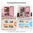 thumbnail image 2 of Mini Fridge, 6 Liter/8 Can 110V AC/DC Portable Thermoelectric Cooler Refrigerators for Bedroom, Skincare, Beverage, Office, Dorm Room and Car, Pink, 2 of 9