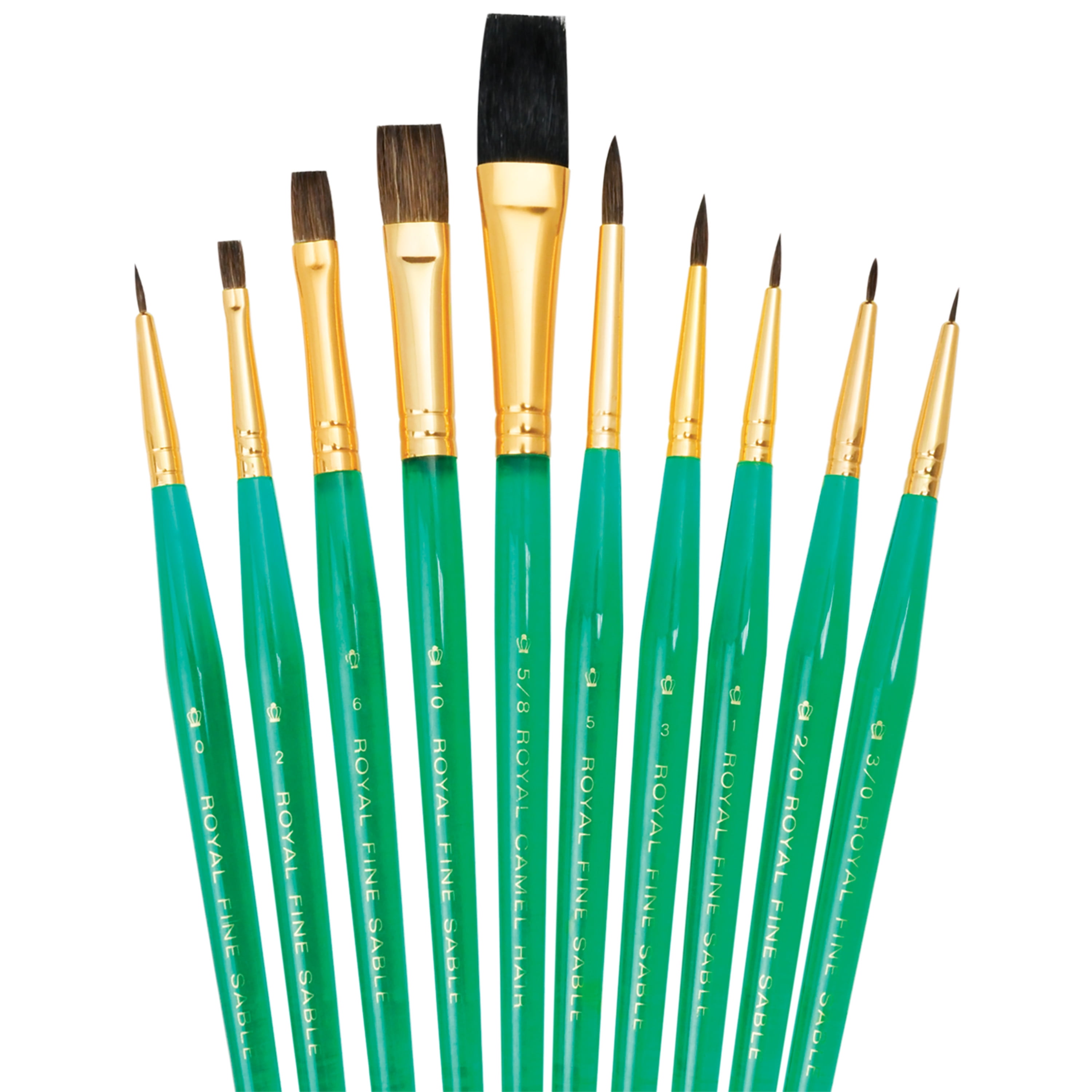 Royal Brush Super Value Brush Set Sable Camel Ultra Short Handle Walmart Com Walmart Com