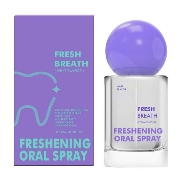 Spray bucal fresco que refresca rápidamente y dura mucho tiempo. Es portátil y práctico para reducir el mal aliento. 20 ml.