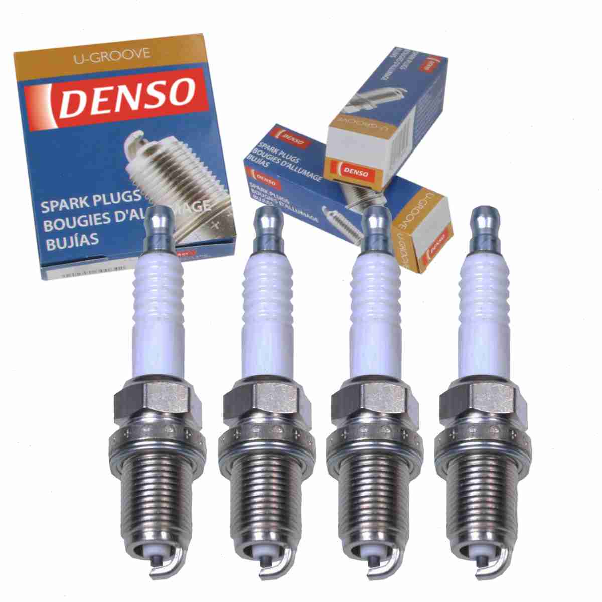 4 pc DENSO 3010 Standard U-Groove Spark Plugs for 32 00 0330 59 58 798 75 04 442 88 19 310 91 12 541 Q22PR-U Ignition Wire Secondary Fits select: 1999,2002 SAAB 2023-09-03 00:00:00