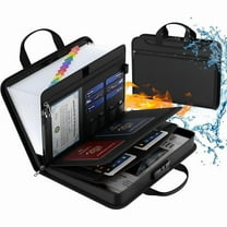 Fireproof Accordion File Organizer with Combination Lock, Portable Water Resistant File Organizer, Document Organizer with Handle Home Office Travel Safe Storage for Letter Size Files