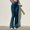 Blue, variant on Women's Casual Style Low Waisted Flared Pants Fashionable And Solid Color Pants Women Yoga Pants with Pockets plus Size Tall Women's Yoga Pants with Pockets Leather Yoga Pants with Pockets Maternity
