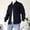 (Casual 53)Dark Blue, variant on Casual Outer Jacket for Men Fashion Outerwear Winter Long Sleeve Button Pockets Turn-down Collar Coat Tops