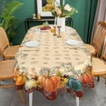 thumbnail image 2 of Fall Tablecloth Oval 60 x 120 Inch, Oval Fall Tablecloth, Autumn Pumpkin Thanksgiving Tablecloth Oval, Fall Oval Table Cover, 2 of 6