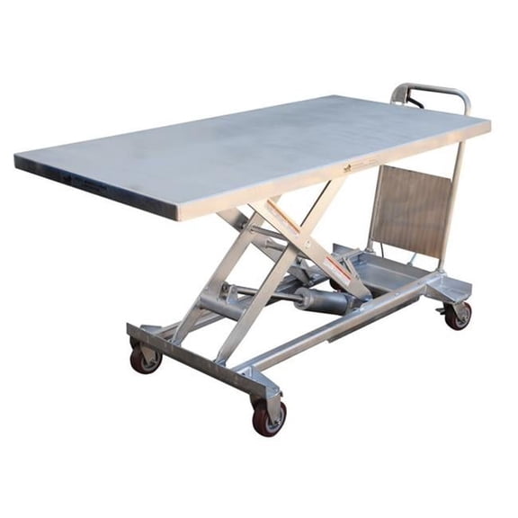 Vestil CART-1000-LD-PSS Partially Ss Elevating Cart- 31.5 x 63 in. - 1000 lbs