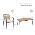 thumbnail image 6 of JOIVI 7-Piece Outdoor Patio Dining Set, Dining Table Set for 6 People, Patio Furniture Set with 70” Metal Table and 6 Cushioned Patio Chairs for Deck, Garden, Patio, 6 of 9