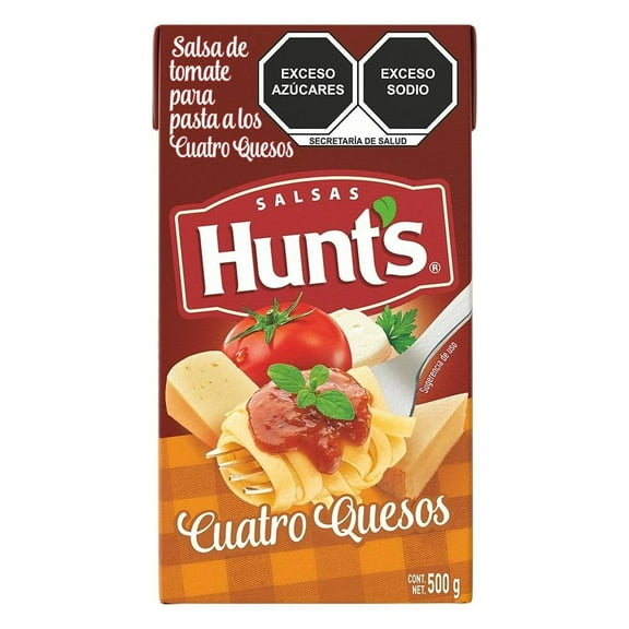 Salsa para pasta Hunts de tomate a los cuatro quesos  500 g