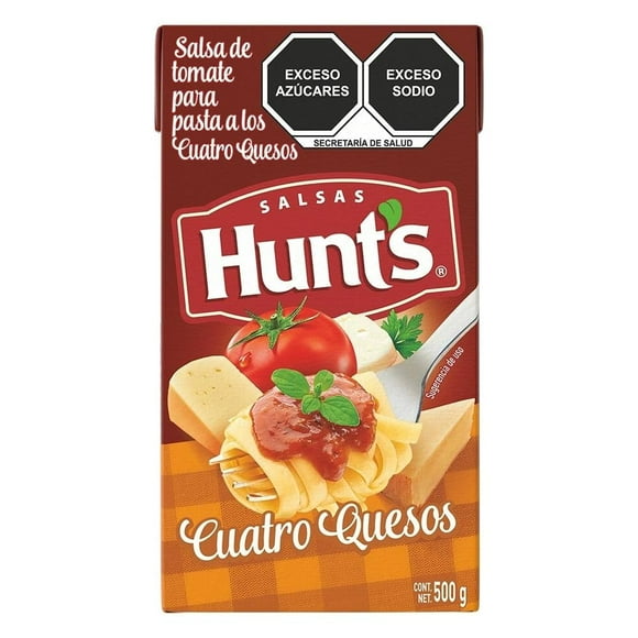 Salsa para pasta Hunts de tomate a los cuatro quesos 500 g