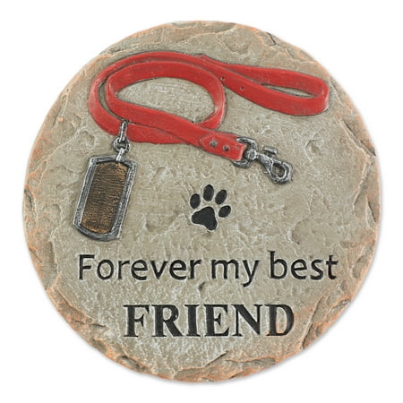Zingz & Thingz Forever My Best Friend Gray Cement Pet Memorial 9.75