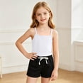 thumbnail image 5 of WAVSUF Girls Cotton Outfit Sets, Square Neck Tank Tops and Elastic Waist Shorts Kids Summer Casual Comfort Clothes 2 Piece White 3, 5 of 9