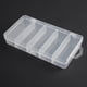 thumbnail image 1 of Caja para señuelos de pesca, 5 compartimentos, caja de almacenamiento para aparejos de pesca con señuelos de mosca, contenedor para señuelos de mosca, resultados impresionantes, 1 of 9