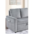 thumbnail image 6 of CoSoTower 70"W Gray Corduroy Sofa with Pull-Out Chaise, Underseat Storage, Side Pocket, 6 of 9
