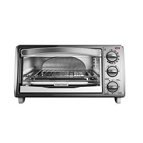 Black & Decker 4Slice Countertop Toaster Oven, Stainless Steel