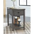 thumbnail image 2 of Ashley Furniture Borlofield 1 Drawer End Table in Dark Gray, 2 of 5