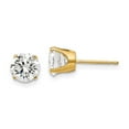 thumbnail image 1 of Quality Gold XD13CZ 14K Yellow Gold 6.5 mm CZ Stud Earrings, 1 of 2