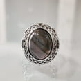 thumbnail image 3 of Labradorite Mans Ring, Natural Blue Fire Labradorite, Unisex Ring, Silver Jewelry, 925 Silver Ring, Birthday Gift, Heavy Men Ring, Arabic Design, Ottoman Style Ring, Christmas, Turkey Mens Signet Ring, 3 of 6