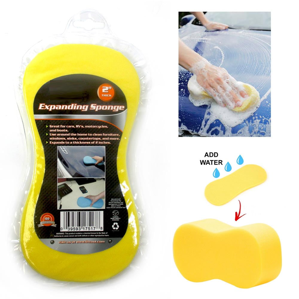 1 Large Foam Sponge Expanding Extra Absorbent Compress Car Wash Auto