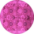 thumbnail image 1 of Ahgly Company Indoor Round Oriental Pink Industrial Area Rugs, 6' Round, 1 of 4