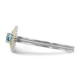 thumbnail image 3 of 925 Sterling Silver & Real 14kt Expressions Aquamarine Ring Size: 9; for Adults and Teens; for Women and Men, 3 of 5