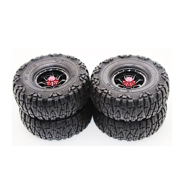 4Pcs Aggressive Pattern 1.9" RC Car Wheel Tires Super Soft Rubber, 123mm Diameter, All-Terrain