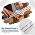 Shape Cut Ruoer TABLZONE Multifunction Carpenter Measuring Tool, Adjustable Angle Ruler ...