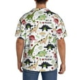 thumbnail image 7 of Goofa Dinosaur Printed Men's Casual Short-sleeved Shirt,Lightweight Breathable Button-down,Summer Casual men's top,Versatile Fashion shirt-, 7 of 7