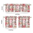 thumbnail image 6 of Kitchen Curtains and Valance Set 24 Inch Tier Pioneer Colorful Floral Curtains Small Drapes for Cafe Living Room Bathroom Farmhouse 3 Pieces Set Rod Pocket, 6 of 6