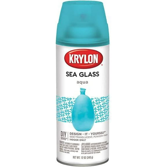 12 oz Krylon 9057 Aqua Sea Glass Decorative Glass Spray Paint Pack of 6