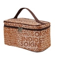 thumbnail image 5 of Coffee Letter Cosmetic Bag, Travel Makeup Organizer with Handle for Toiletries and Small Items, 5 of 9