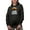 Black, variant on Retro God Family Hunting with a Buck or Deer, Hunter Quote, Black Hooded Sweatshirt or Hoodie, XL