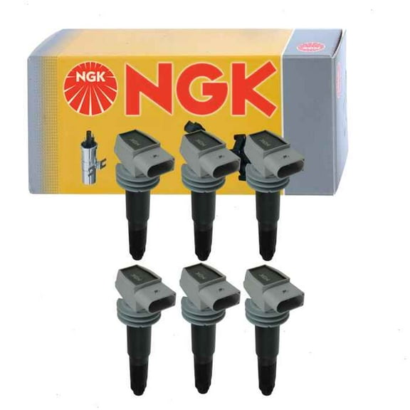6 pc NGK Ignition Coils compatible with Porsche 911 3.0L 3.4L 3.6L 3.8L 4.0L H6 2009-2019