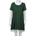 thumbnail image 3 of Viikei Short Sleeve Dress for Women Dress Tops Womens Tops Dressy Casual Women O Neck Casual Lace Short Sleeve Above Knee Dress Loose Party Dress, 3 of 8