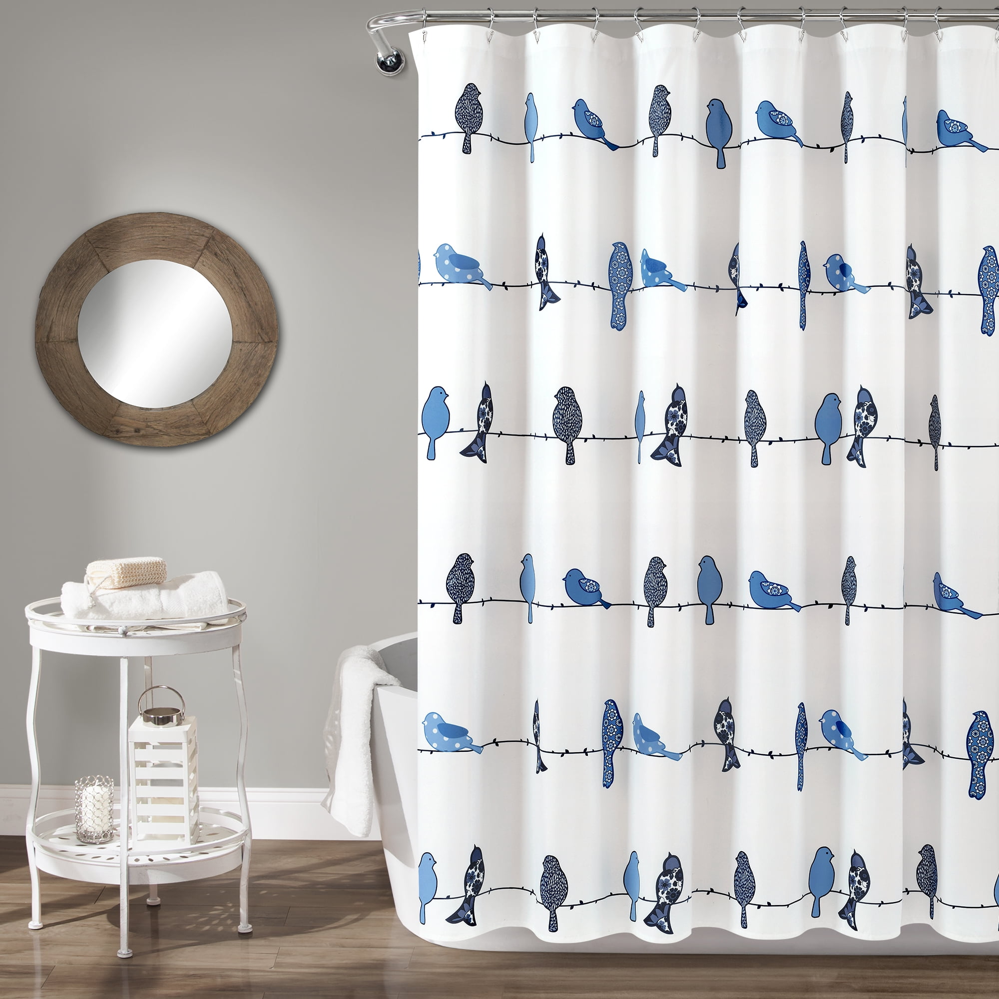 Lighthouse Navigation Guidance Shower Curtain Set Polyester Fabric Bathroom Mat 