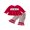 Red, variant on RUINIXCW Toddler Baby Girl Christmas Outfit Long Sleeve Tops and Plaid Pants 2Pcs
