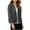 Dark Gray, variant on 3/4 Sleeve Ribbed Cardigan for Women - Solid Color Open Front Crop Jackets Sweater Cardigans Outerwear Shrugs (XL, Yellow)