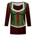 thumbnail image 3 of Oktoberfest Shirt for Women Funny Graphic German Shirts 3/4 Sleeve October Festival Oktoberfest Outfits 2025 Party Themed Tops, 3 of 4
