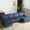 Blue-Corduroy, variant on Ktaxon U-Shaped Sectional Sofa, 111"  Chenille Couch, 4 Seat Lounge Sleeper with Double Chaise for Living Room Off White