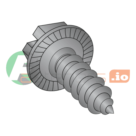 

#10 x 3/8 Type AB Self-Tapping Screws / Serrated / Slotted / Hex Washer Head / Steel / Black Oxide / Serrations Under Head (Quantity: 8 000 pcs)