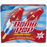 Blue Bunny Frozen: Sugar Free Cherry Lime Blue Raspberry 2.0 Oz Ice Pops Bomb Pop, 12 ct