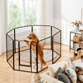 thumbnail image 2 of Renwick 8 Panel Heavy Duty Dog Playpen, Indoor & Outdoor, Black, 2 of 12