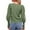 #01Army Green, variant on yoeyez Puff Long Sleeve Shirts for Women Casual Crewneck Waffle Knit Blouse Tops Split Button Cuffed Crop Pullover Shirts Army Green 2XL