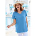 thumbnail image 4 of Woman Within Plus Size Perfect Short-Sleeve V-Neck Tee (Petite Available), 4 of 6