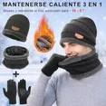 thumbnail image 3 of 3en1 Gorro Bufanda Guantes Tejidos Unisex Invierno Para Frío, 3 of 6