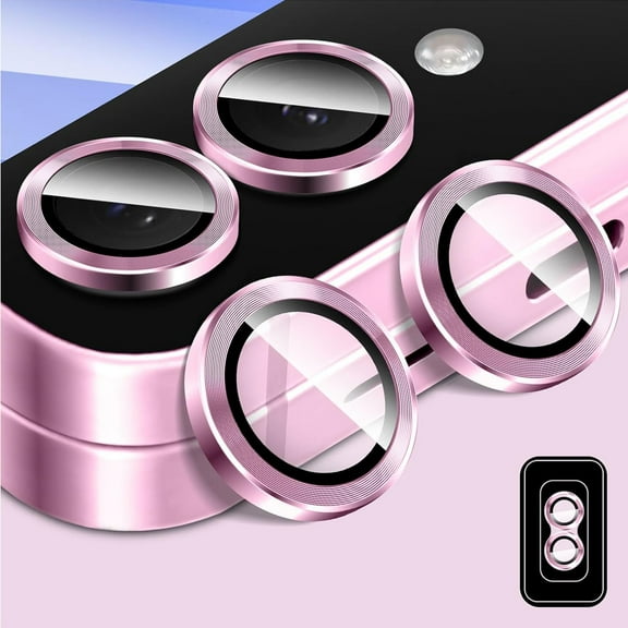 Dteck for Z Flip 7 Camera Lens Protector Case Cover, Ultra HD Anti-Reflective Tempered Metal Glass Anti Scratch Rear Camera Screen Protector Film for Samsung Galaxy Z Flip 7 5G, Rosegold